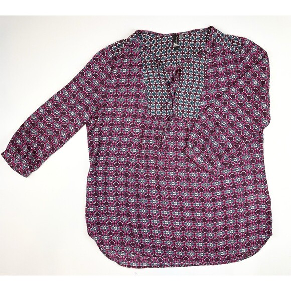 Kut From The Kloth Boho Bohemian Geometric Peasant Top Blouse Flowy, Medium - Picture 1 of 9